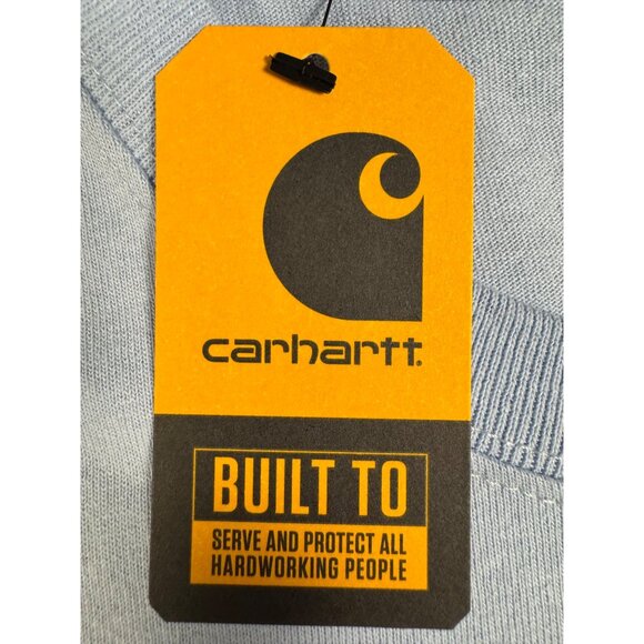 Carhartt T Shirt Mens Medium Blue Relaxed Fit Texas Heavyweight Light Baby - Picture 6 of 10